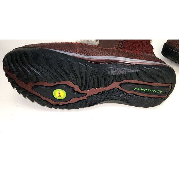 Jambu Eskimo Women's Burgundy Faux Fur Lined Leather Snow Boots 7M - Picture 6 of 12